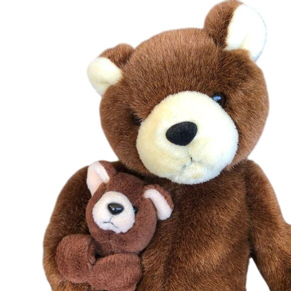 Ganz Bear Pals Plush Bear Vintage 1999 Mom Cub Brown Stuffed Animal Toy RARE - Picture 2 of 11
